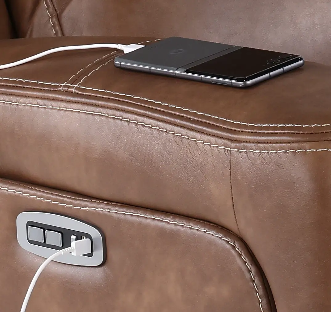 Montana Mocha Brown Power Reclining Sofa-8