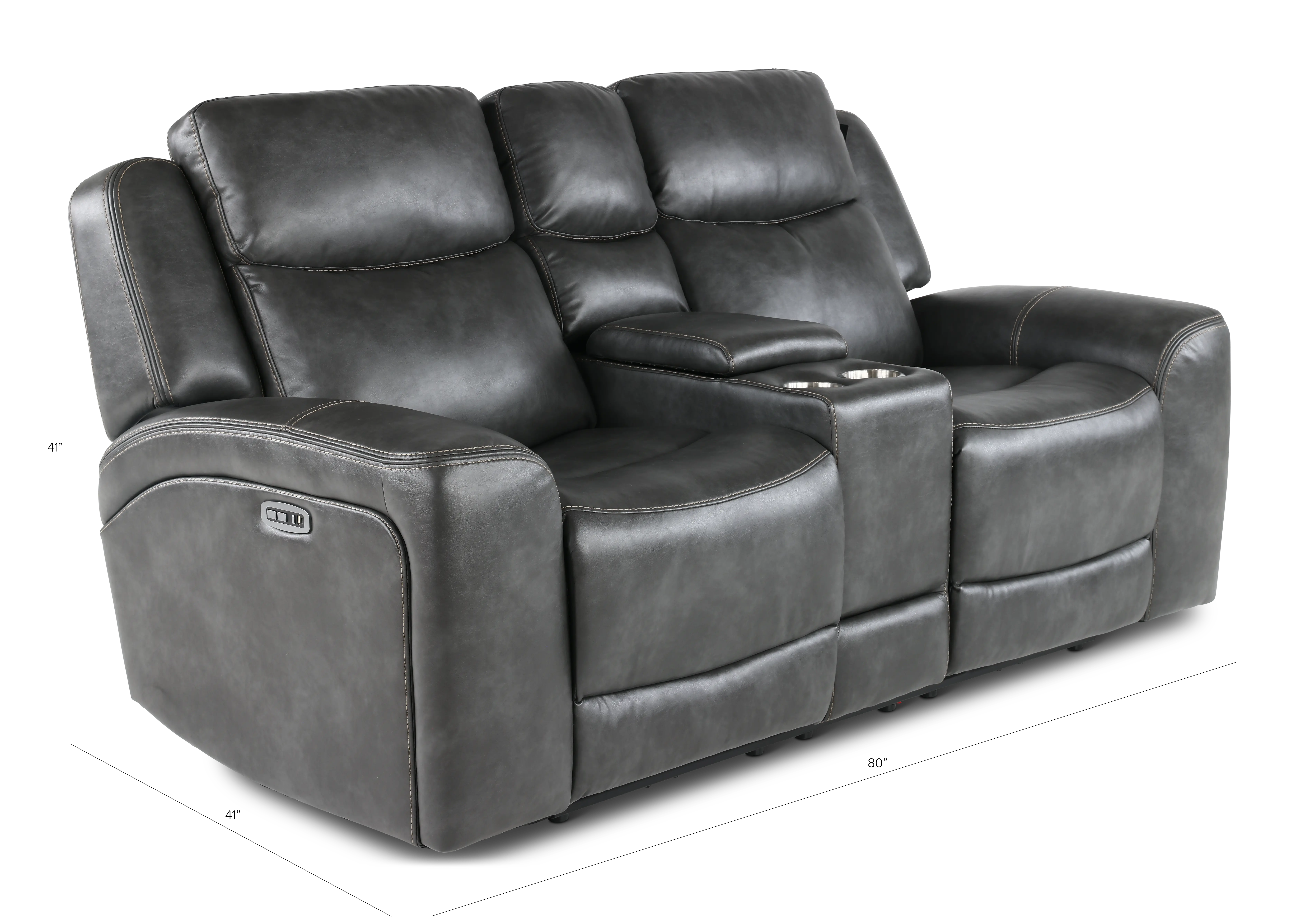 Montana Slate Gray Power Reclining Loveseat-3