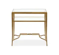 Lorena Brass and Glass End Table