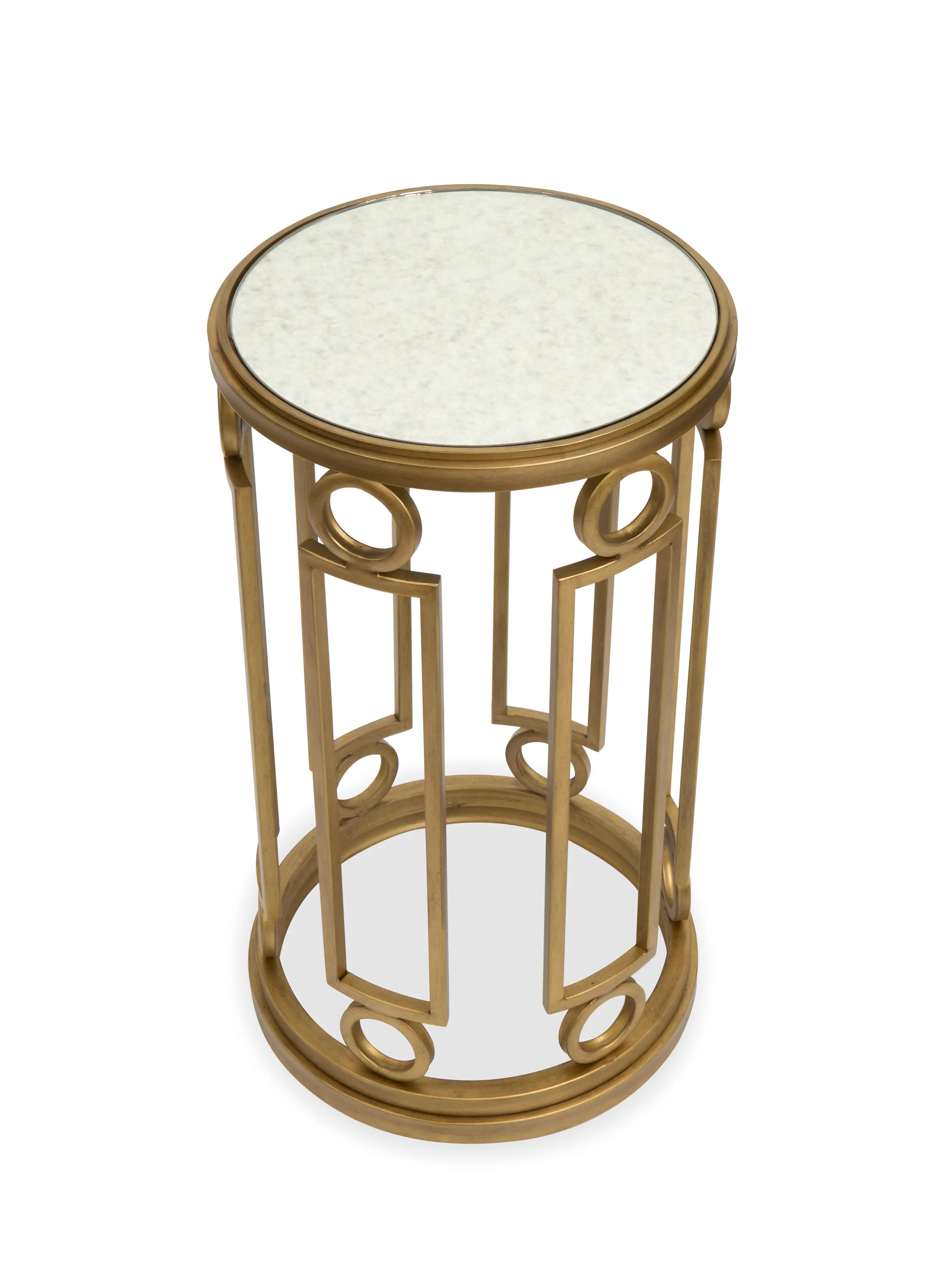 Lorena Brass and Glass Side Table-2