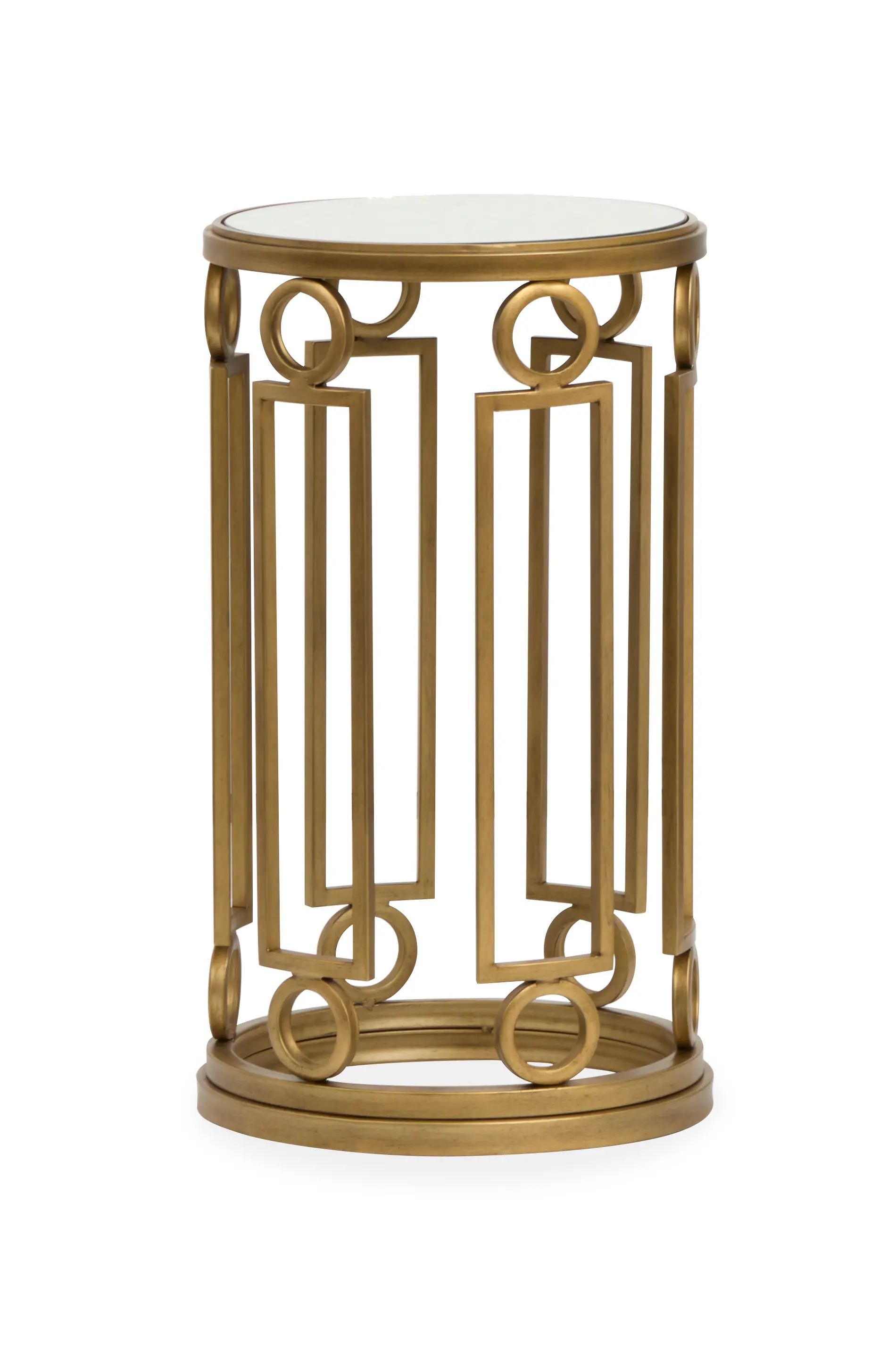 Lorena Brass and Glass Side Table-3