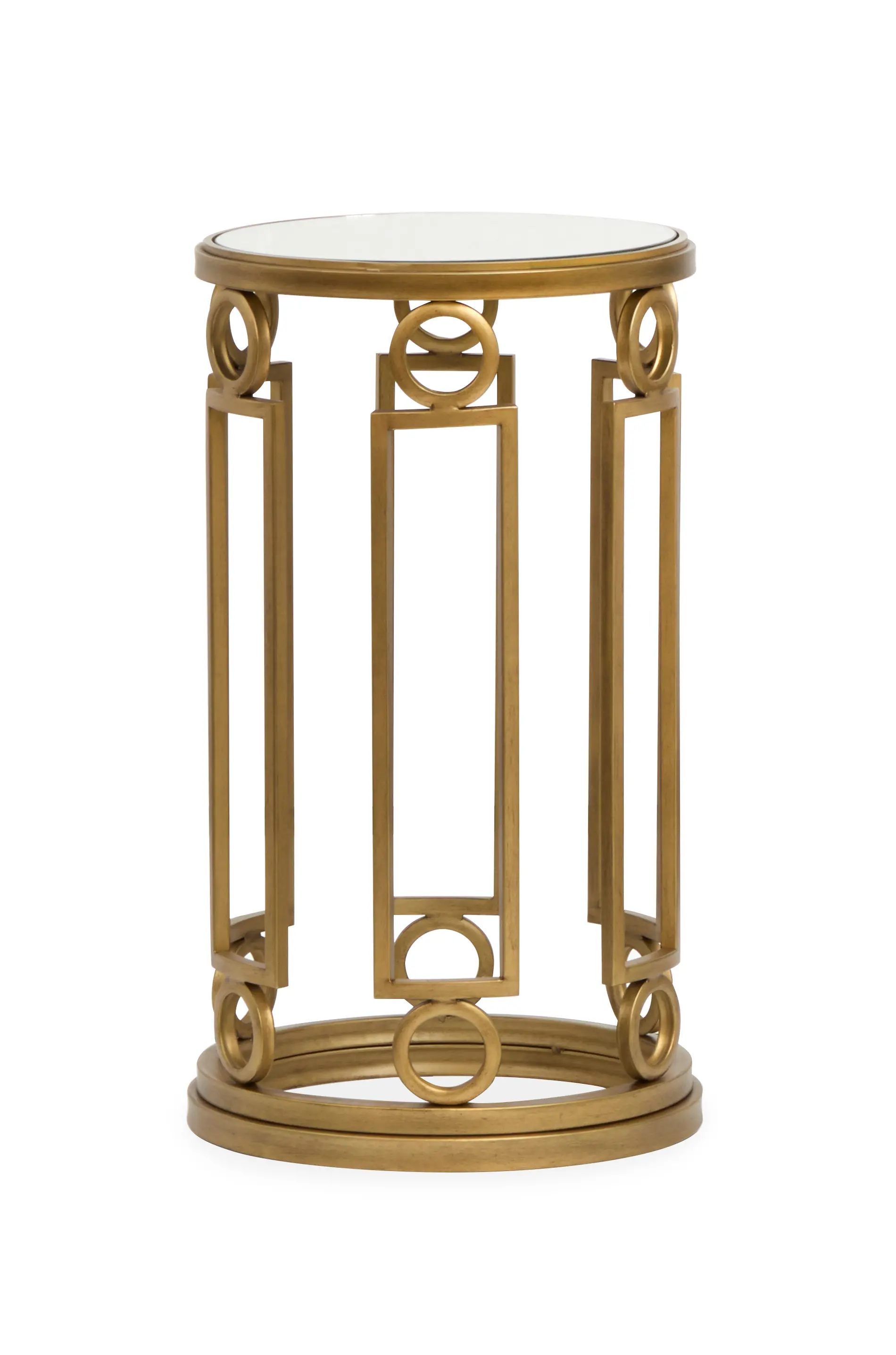 Lorena Brass and Glass Side Table-4