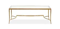 Lorena Brass and Glass Coffee Table
