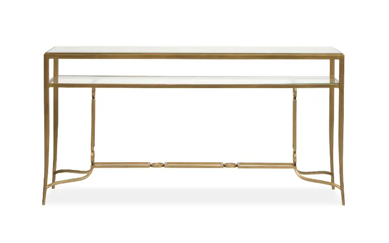 Lorena Brass and Glass Sofa Table