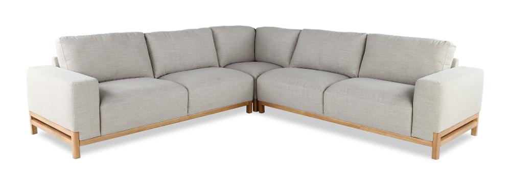 Ollie Stone Gray 3 Piece Sectional