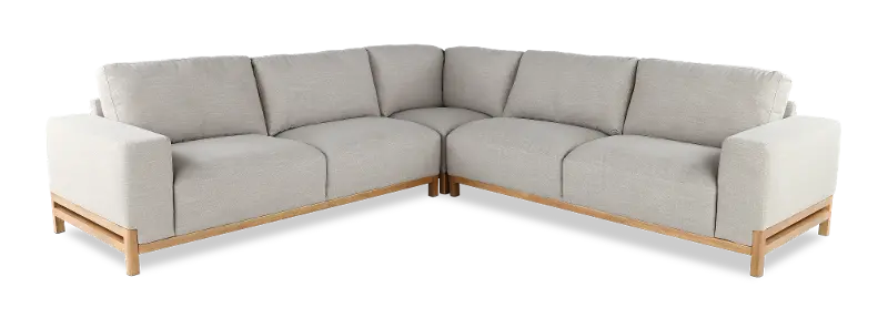 Ollie Stone Gray 3 Piece Sectional