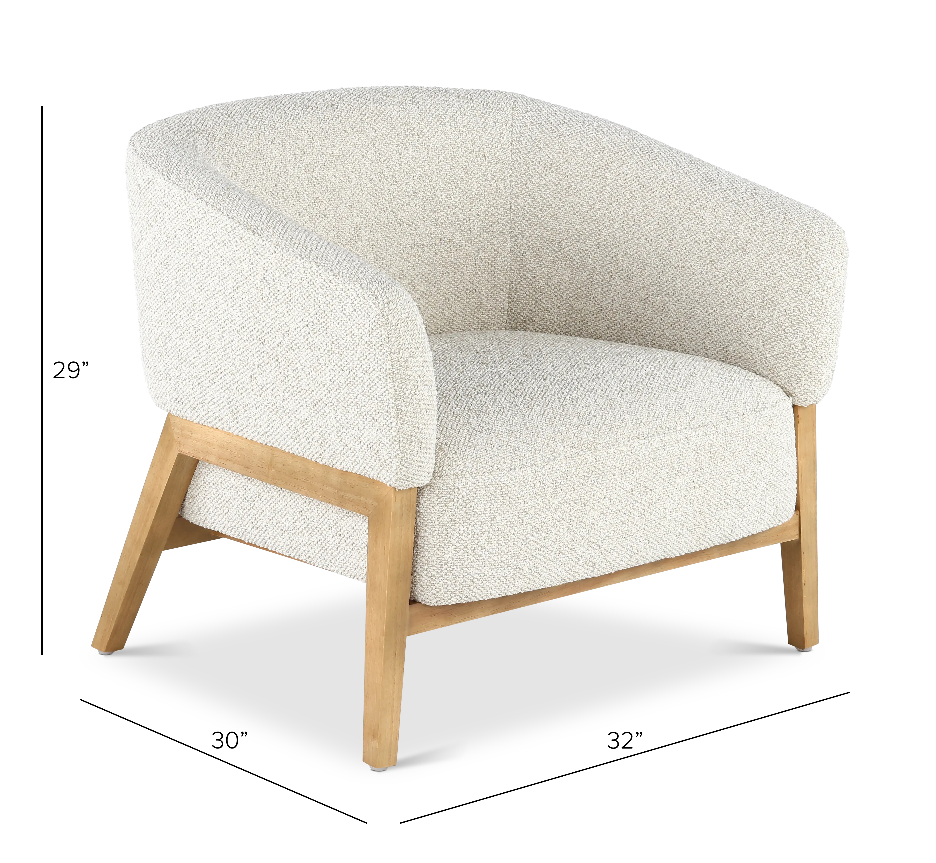 Ollie Linen White Accent Chair-3