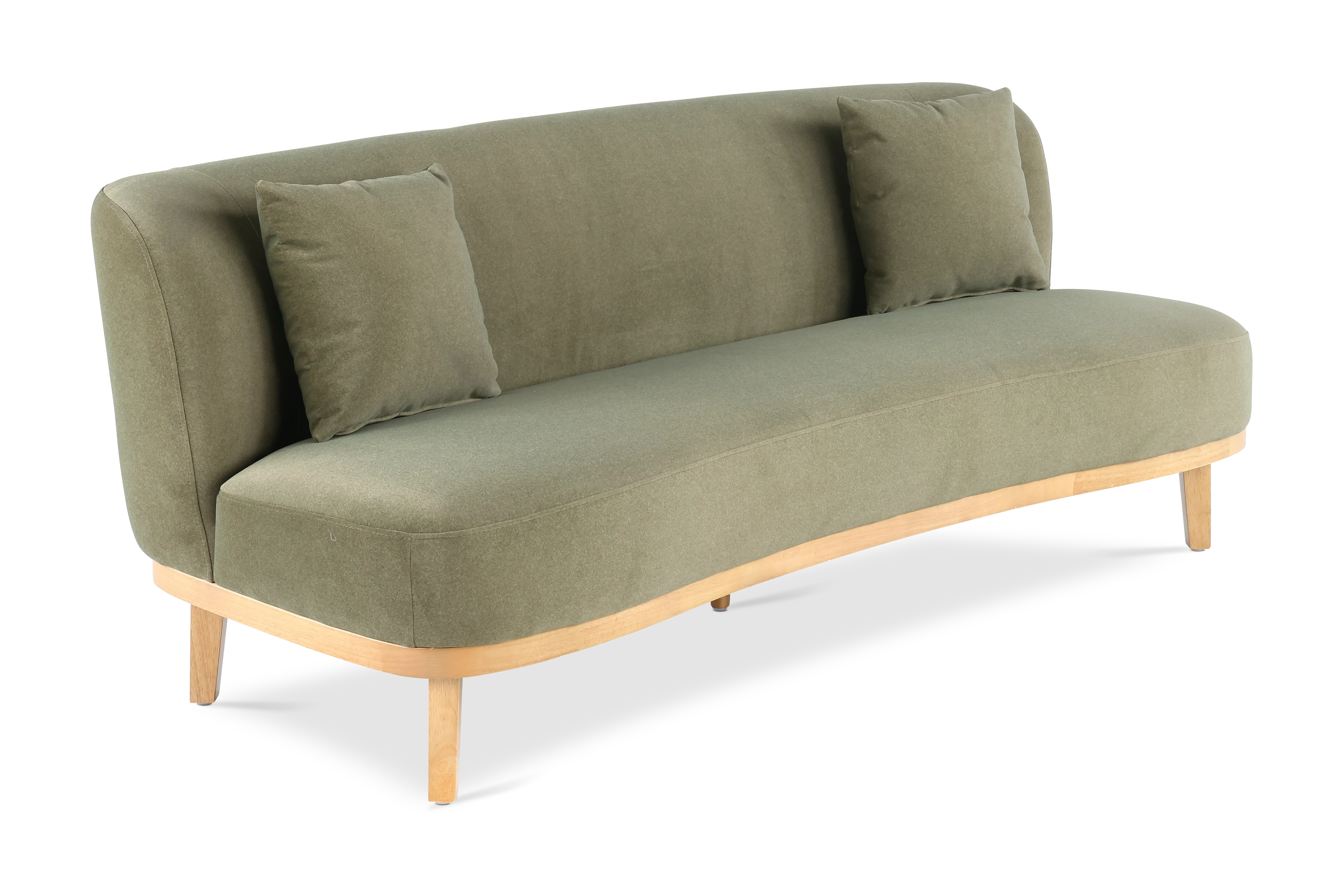 Vesper Green Velvet Sofa-3