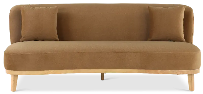 Vesper Brown Velvet Sofa