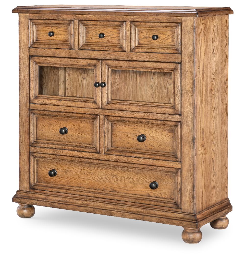 Country Oak Door and Drawer Chest