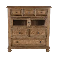 Country Oak Door and Drawer Chest
