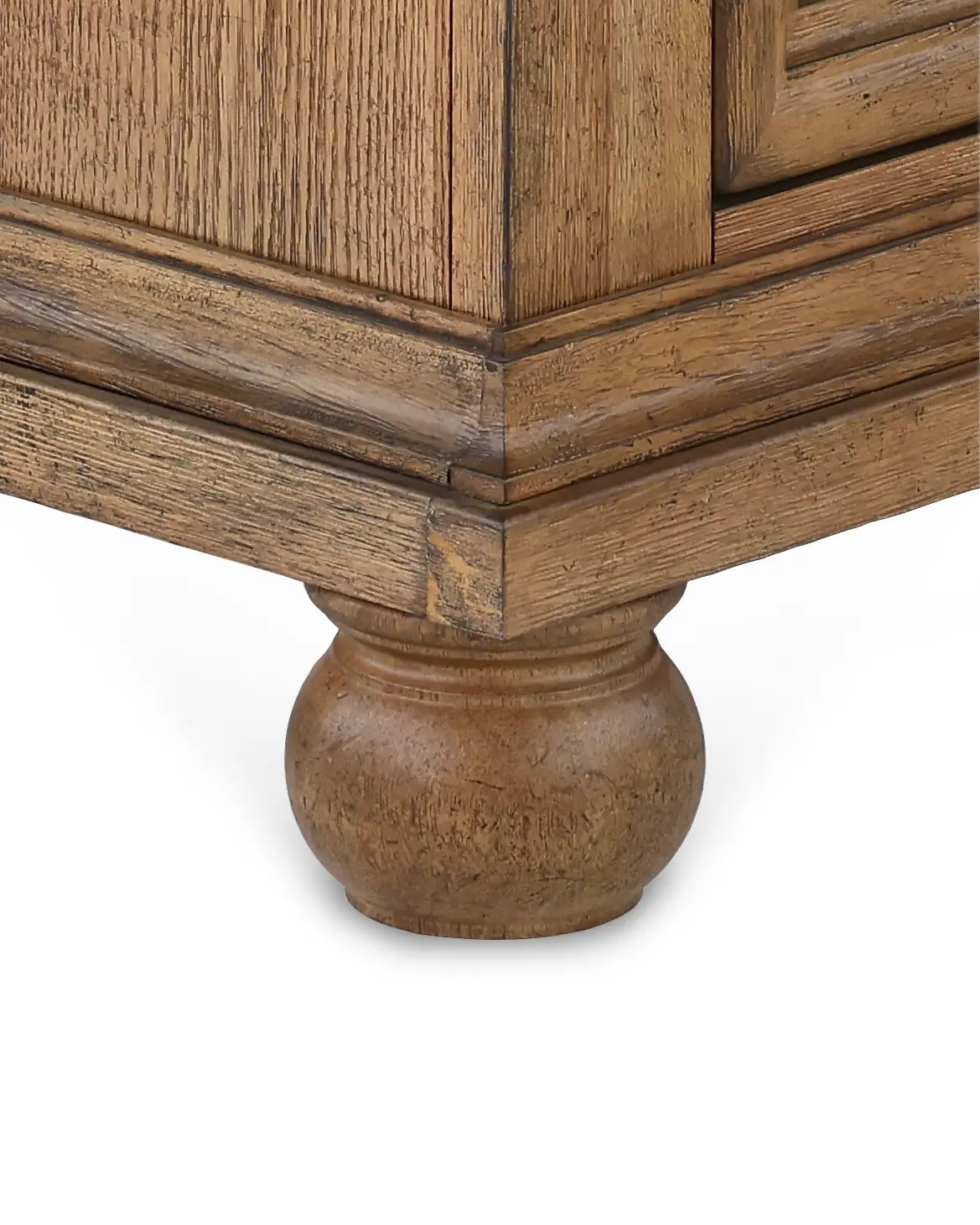 Country Oak Door and Drawer Chest-8