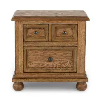 Country Living Oak 2-Drawer Nightstand
