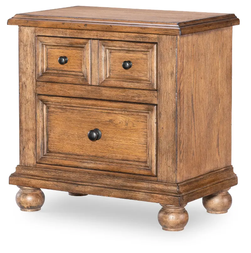 Country Living Oak 2-Drawer Nightstand