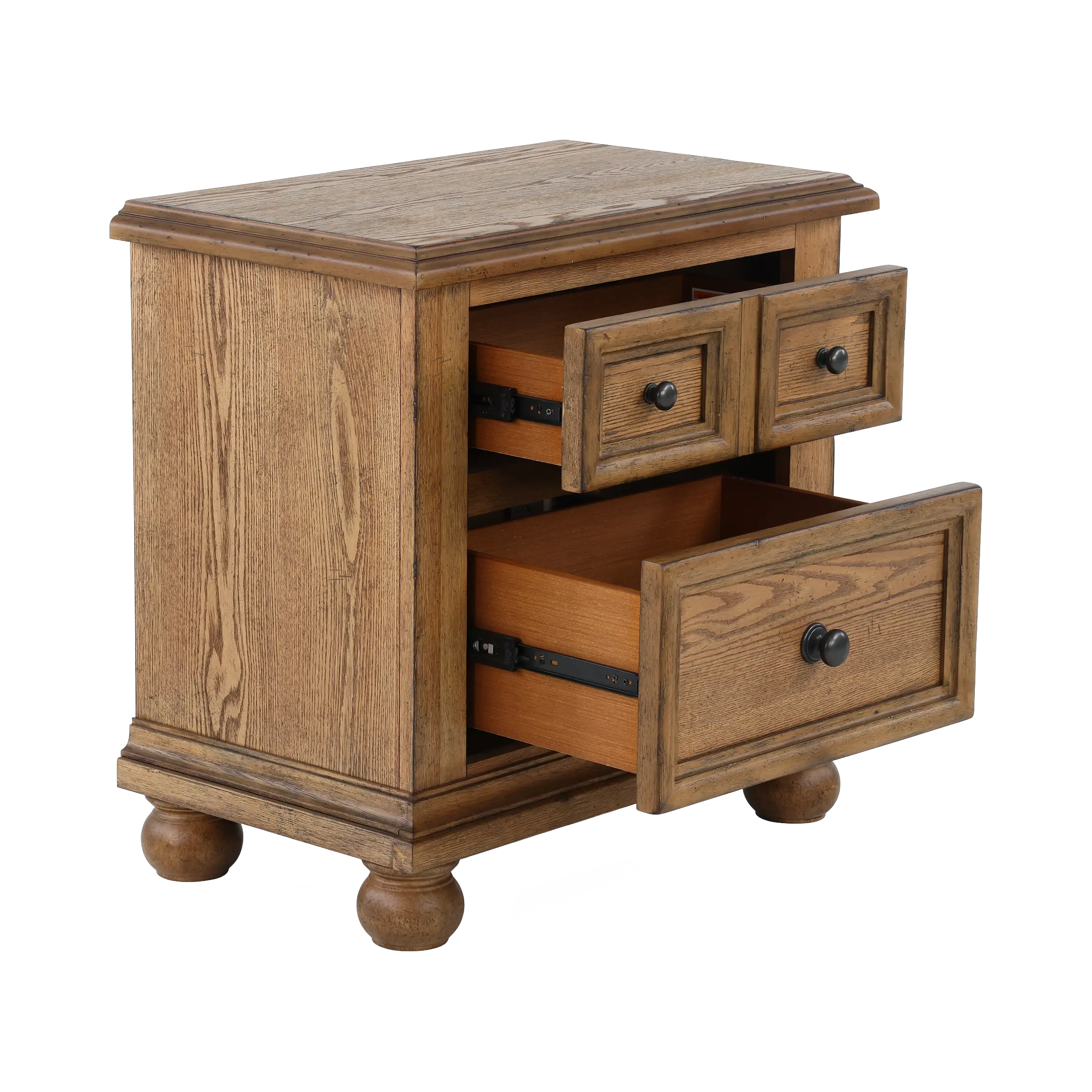 Country Living Oak 2-Drawer Nightstand-5