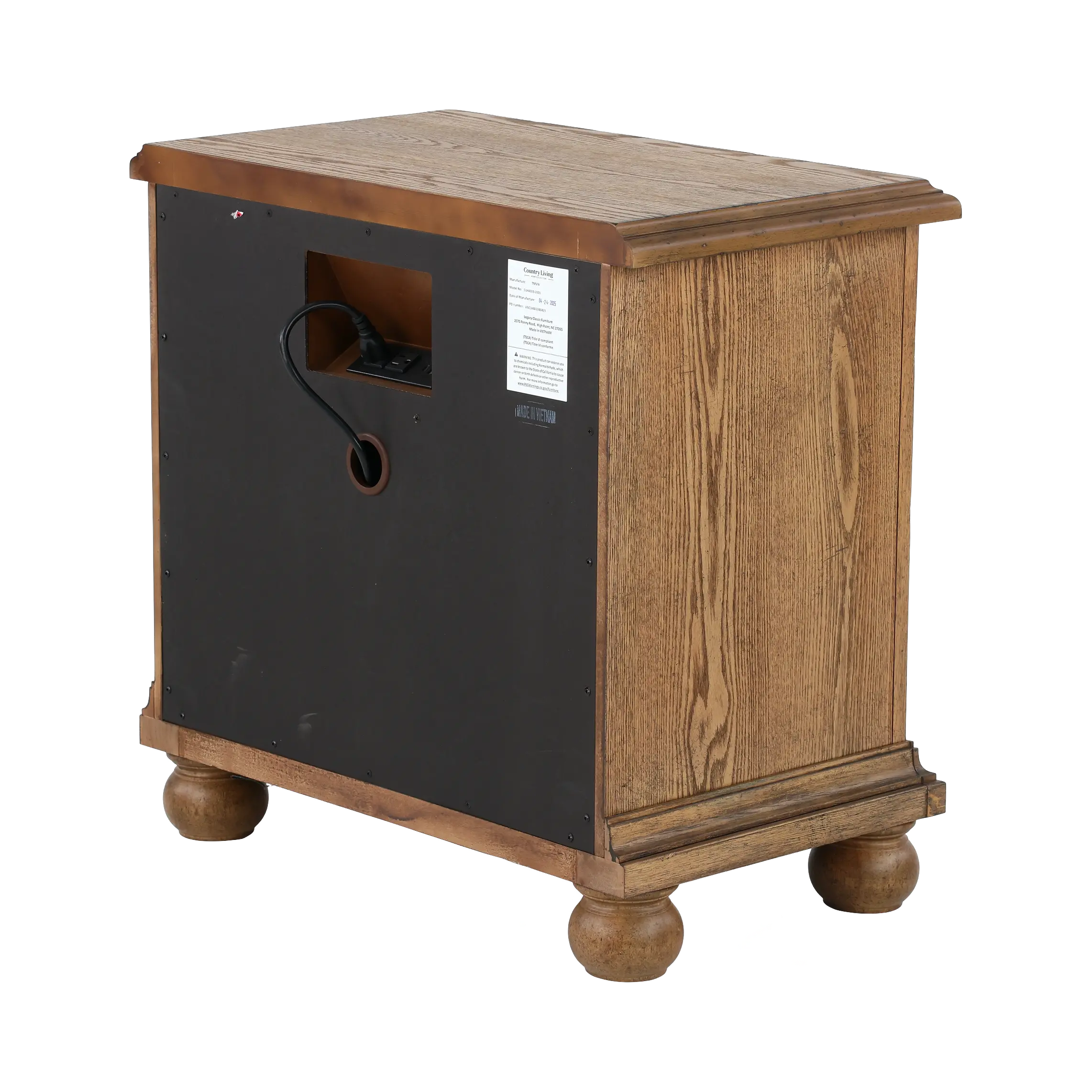 Country Living Oak 2-Drawer Nightstand-6