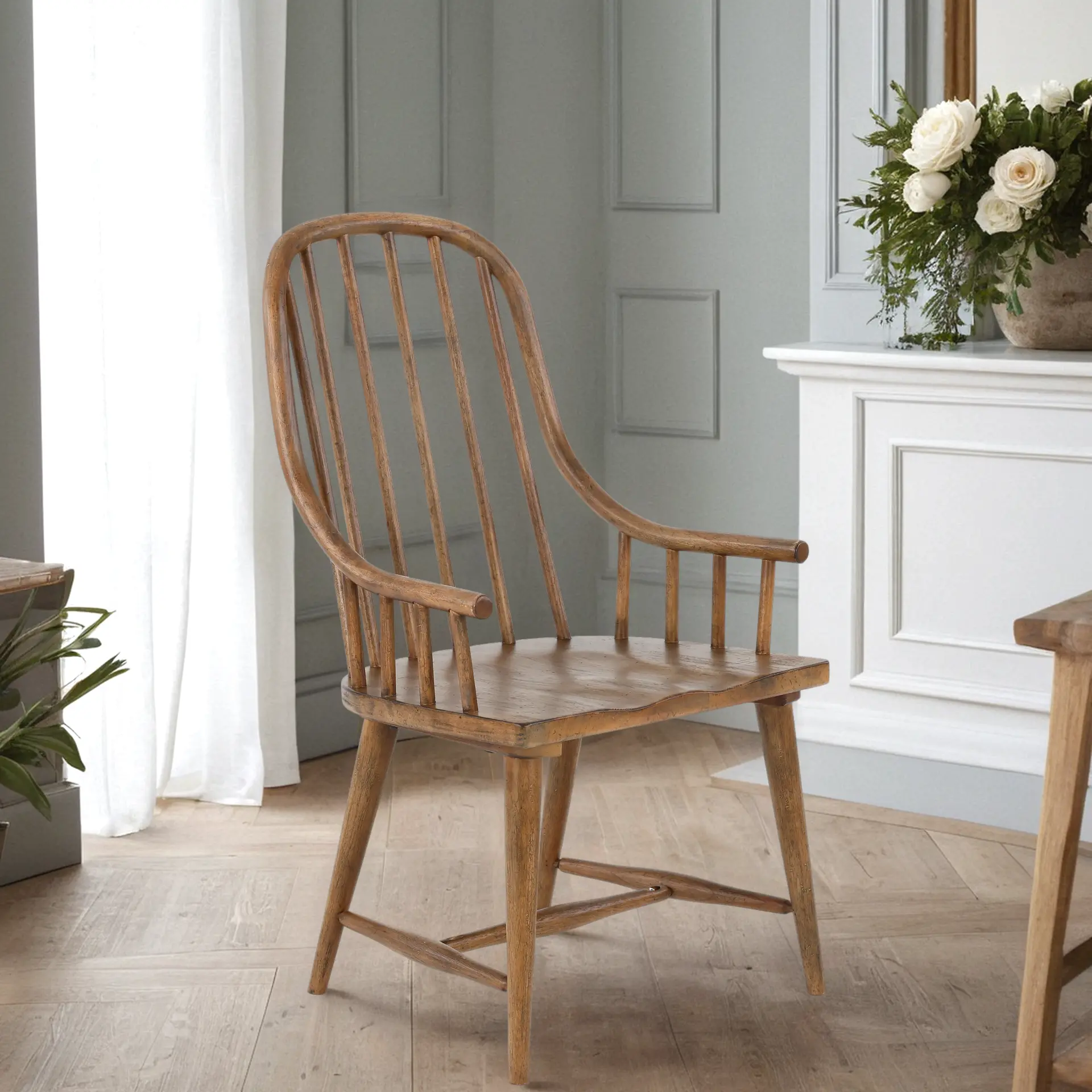 Country Living Oak Windsor Dining Armchair-2