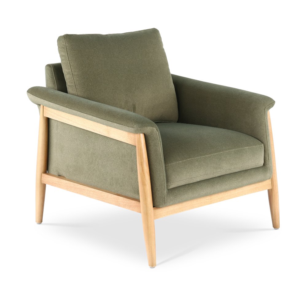 Vesper Green Velvet Accent Chair