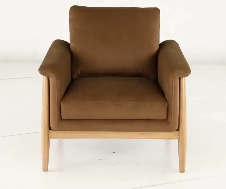 Vesper Tobacco Brown Velvet Accent Chair-5