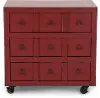 Country Living Red Apothecary Nightstand