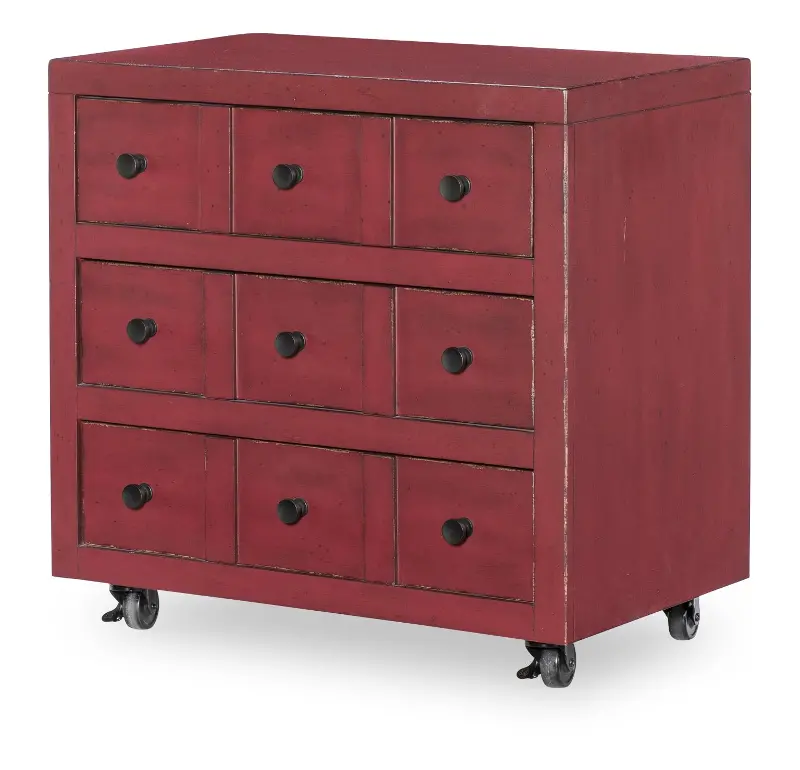Country Living Red Apothecary Nightstand