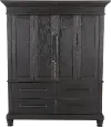 Country Kettle Black 2-Door Armoire