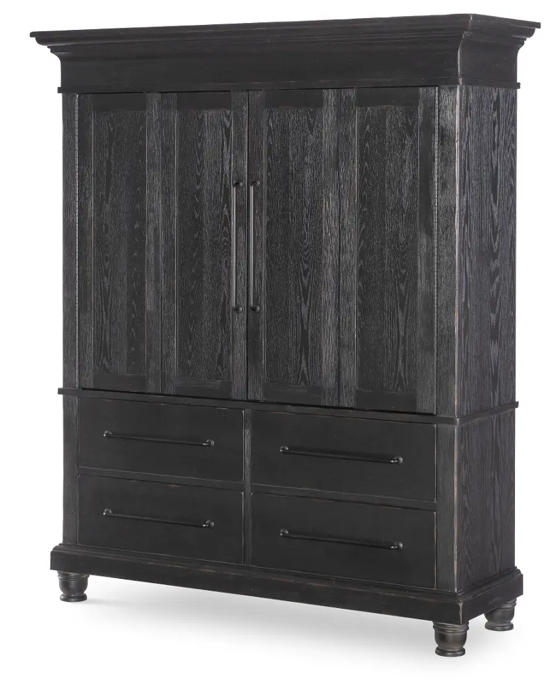 Country Kettle Black 2-Door Armoire