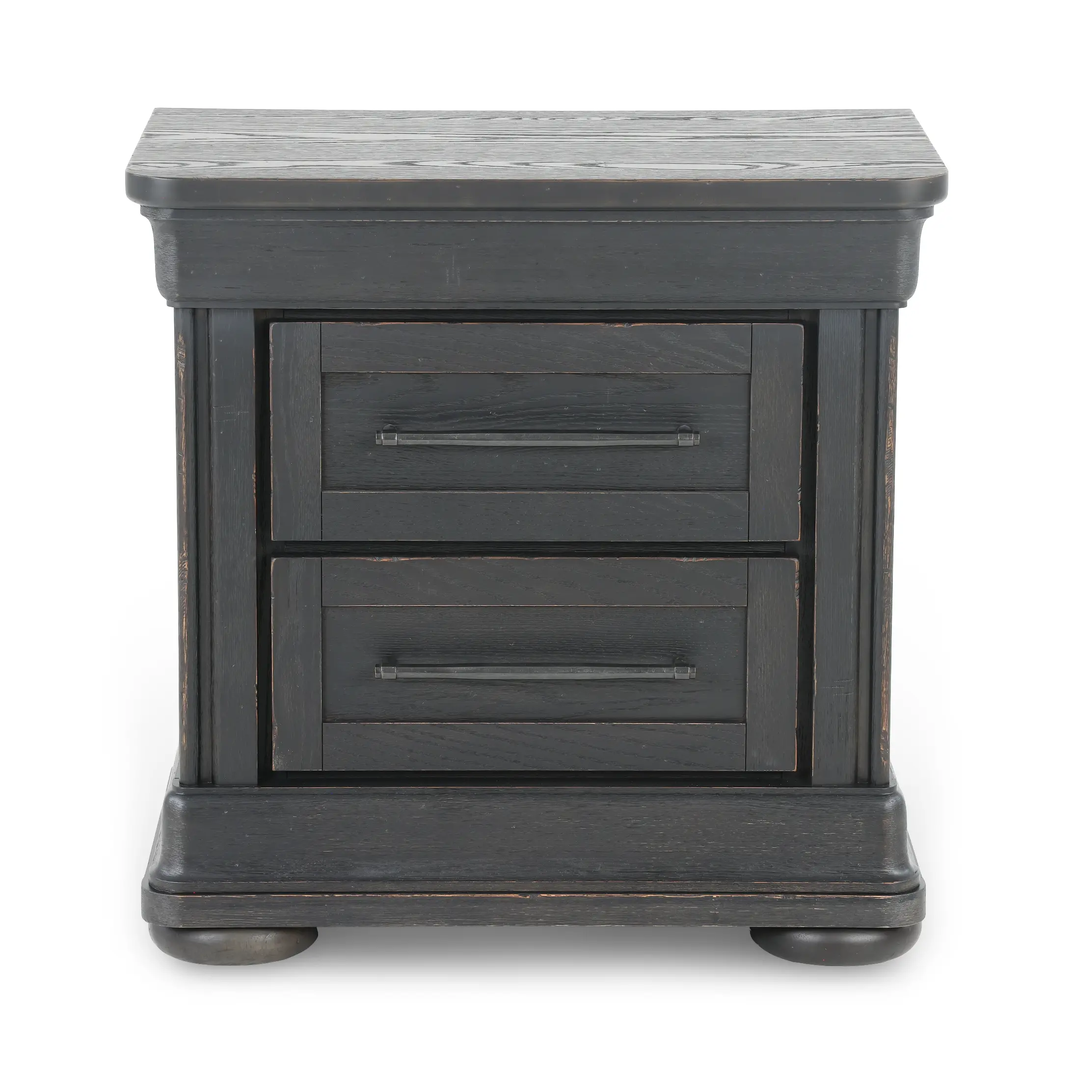Country Living Black 2-Drawer Nightstand-1