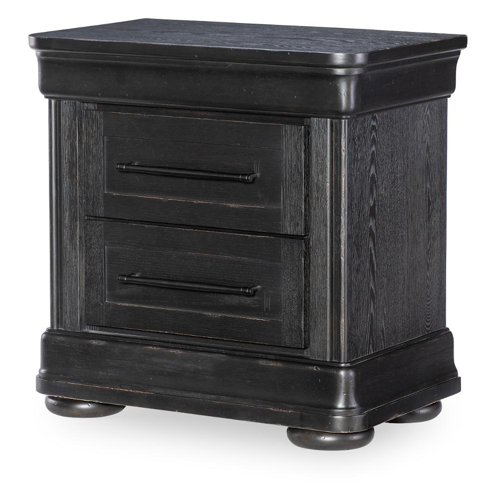 Country Living Black 2-Drawer Nightstand