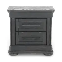 Country Living Black 2-Drawer Nightstand
