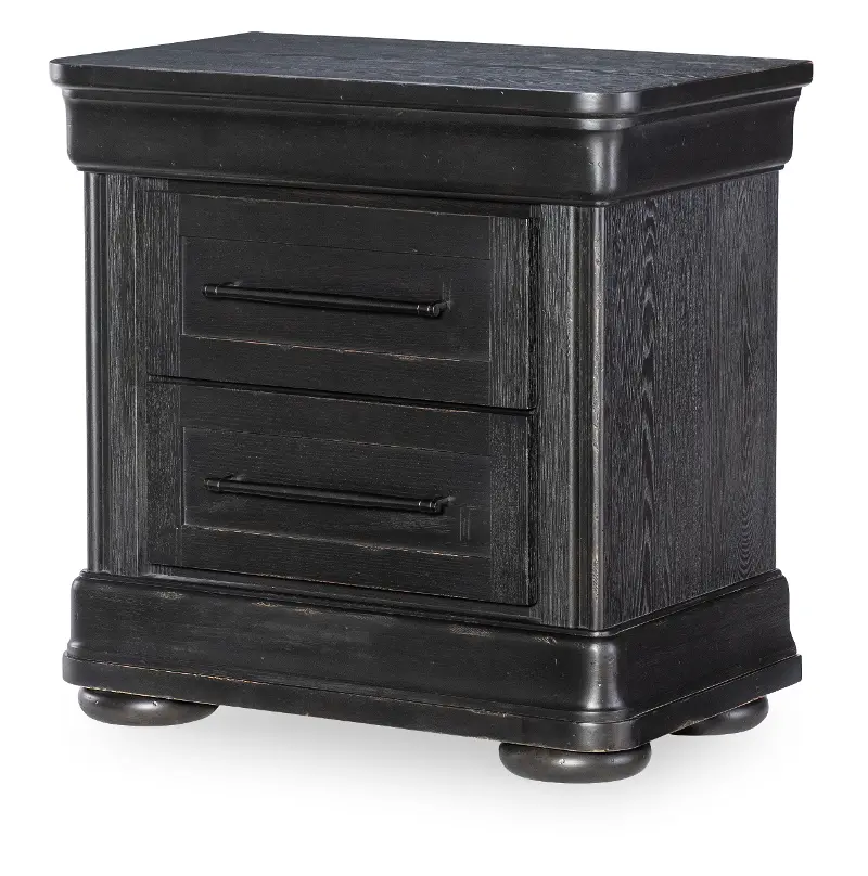 Country Living Black 2-Drawer Nightstand