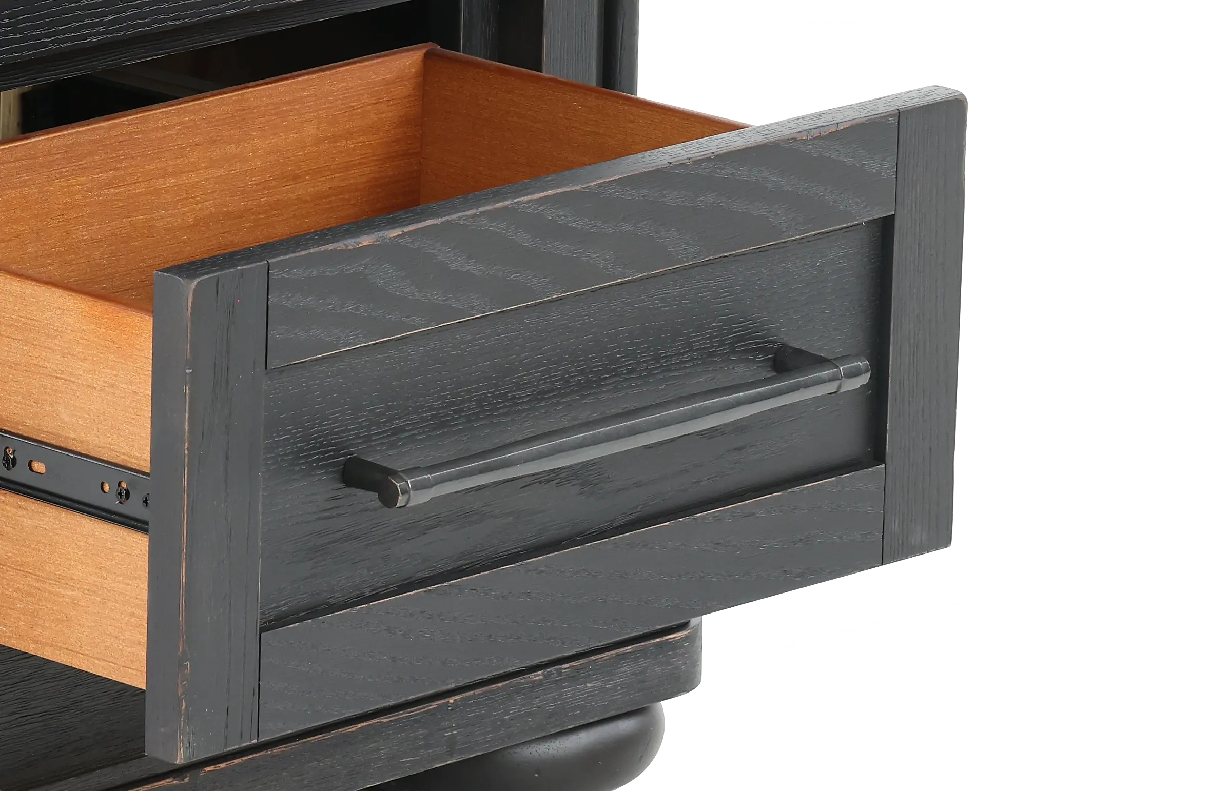 Country Living Black 2-Drawer Nightstand-7