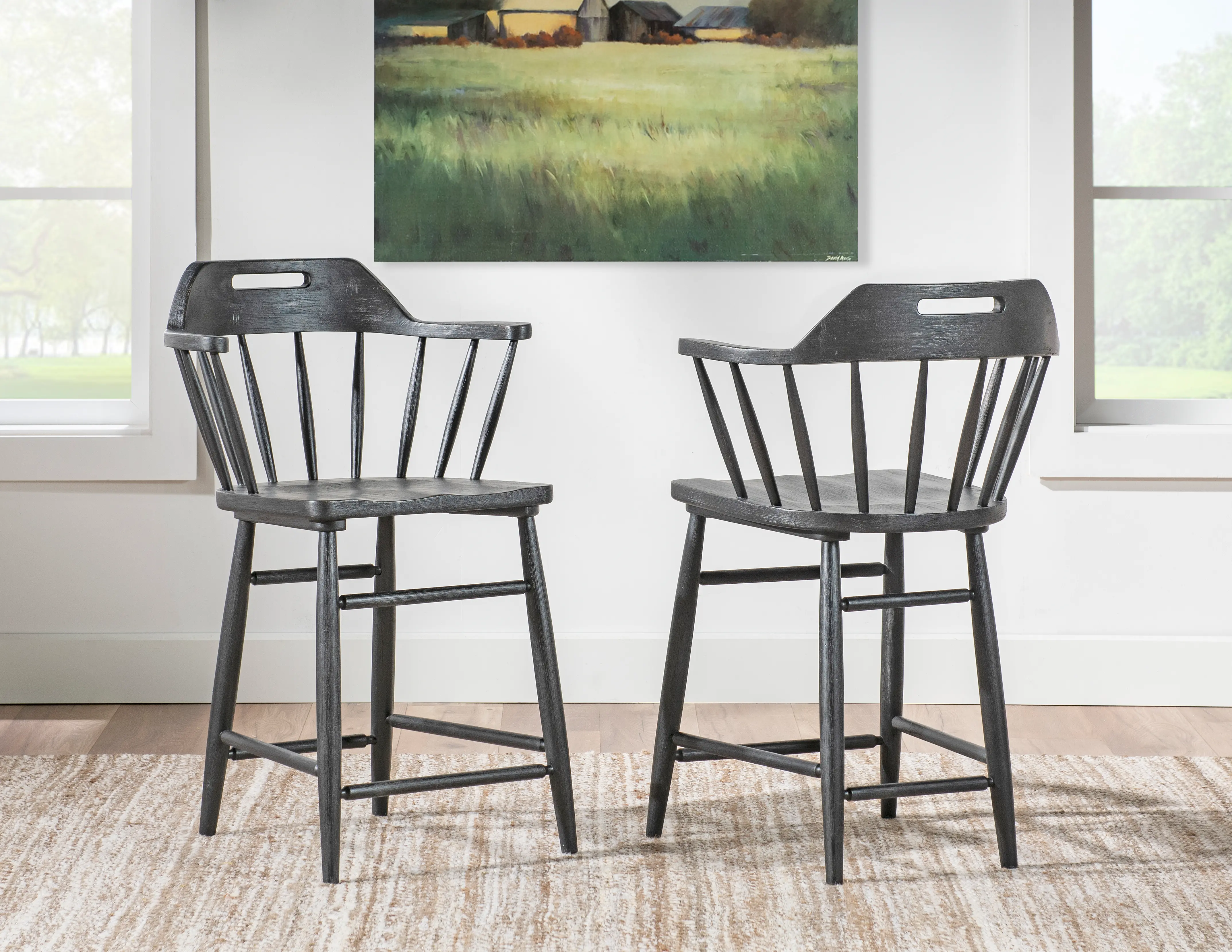 Country Living Black Counter Height Stool-2