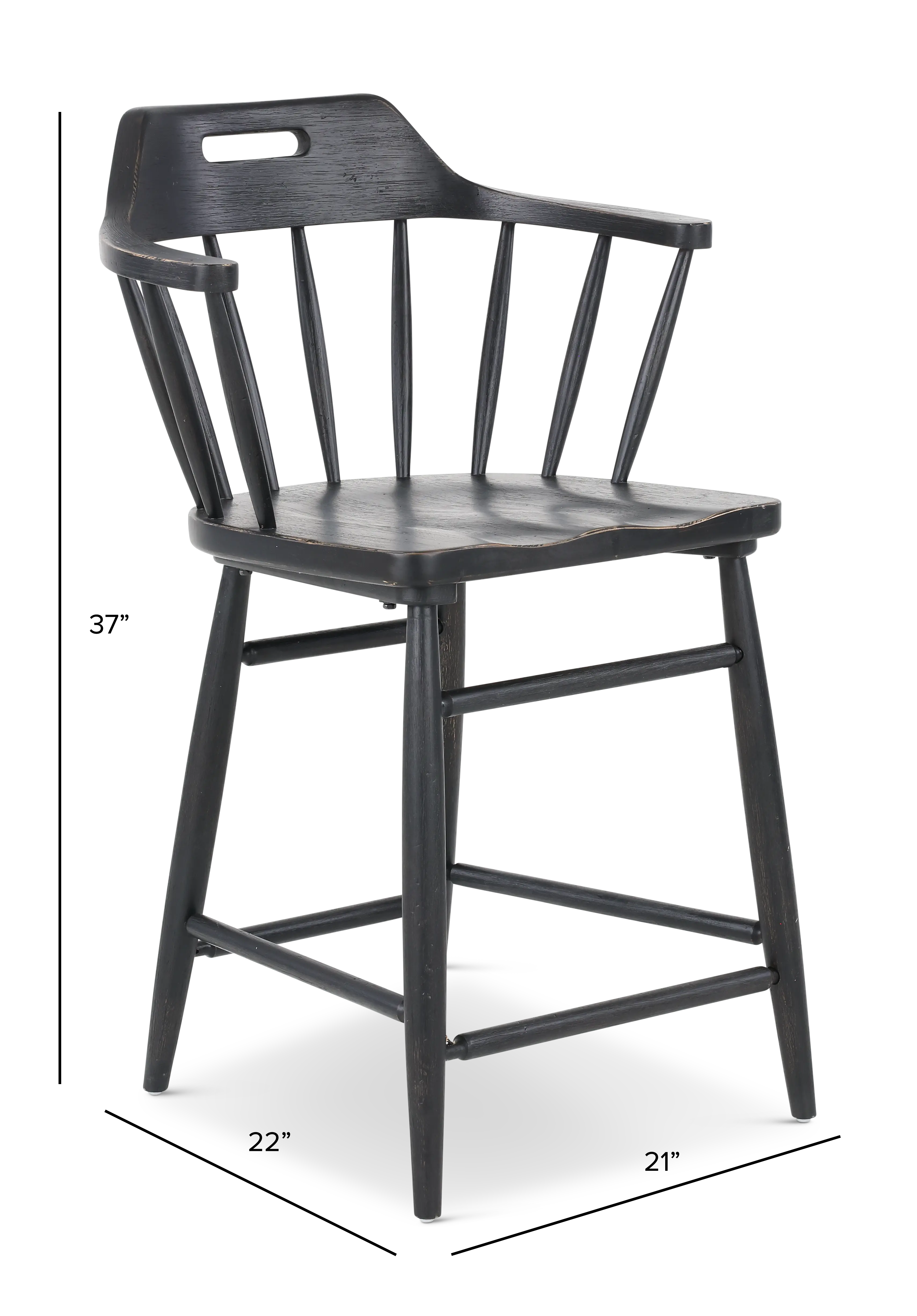 Country Living Black Counter Height Stool-3