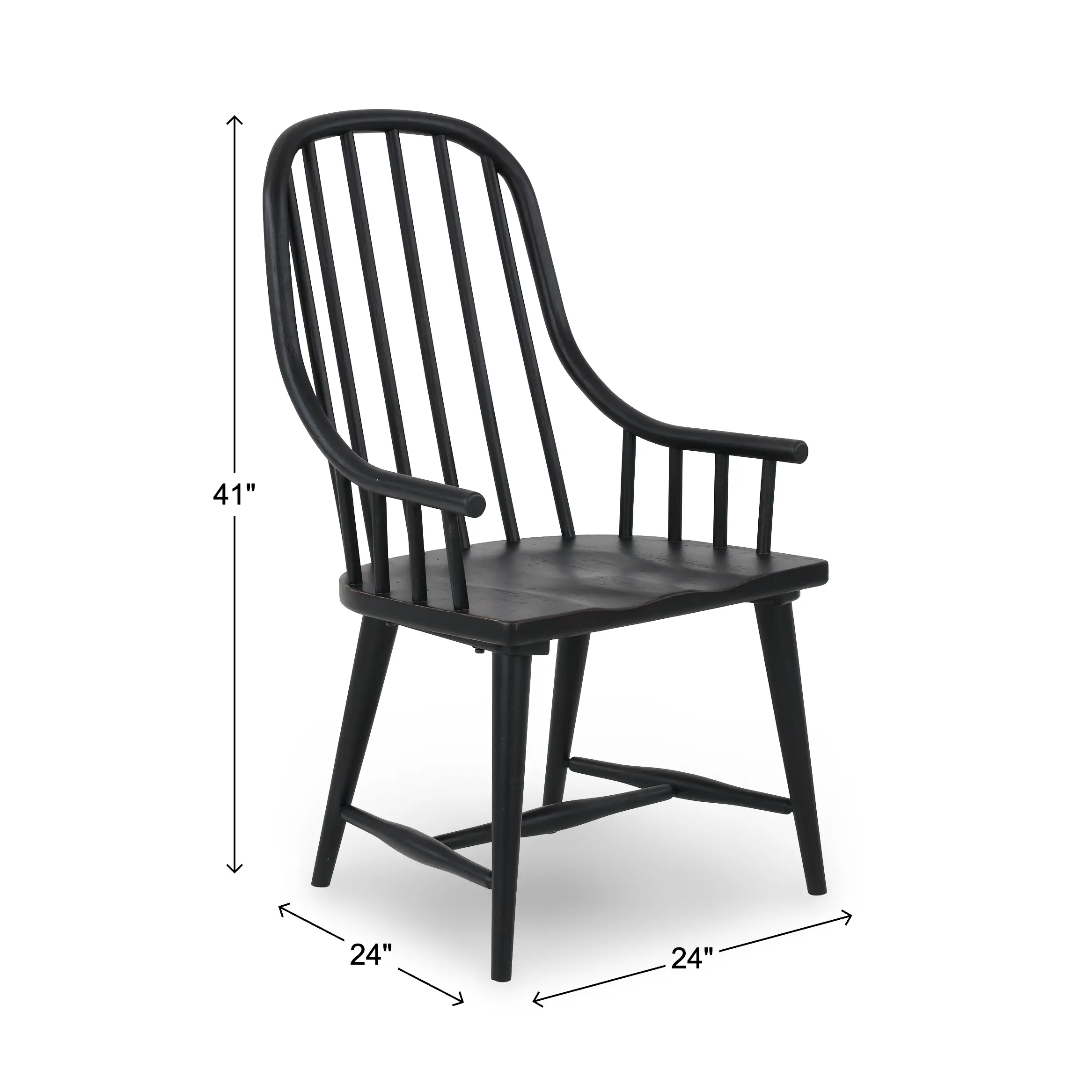 Country Living Black Windsor Dining Armchair-3