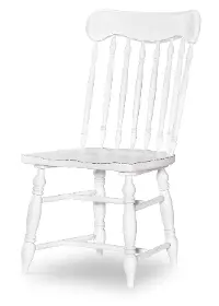 Country White Turned Spindle Dining Chair