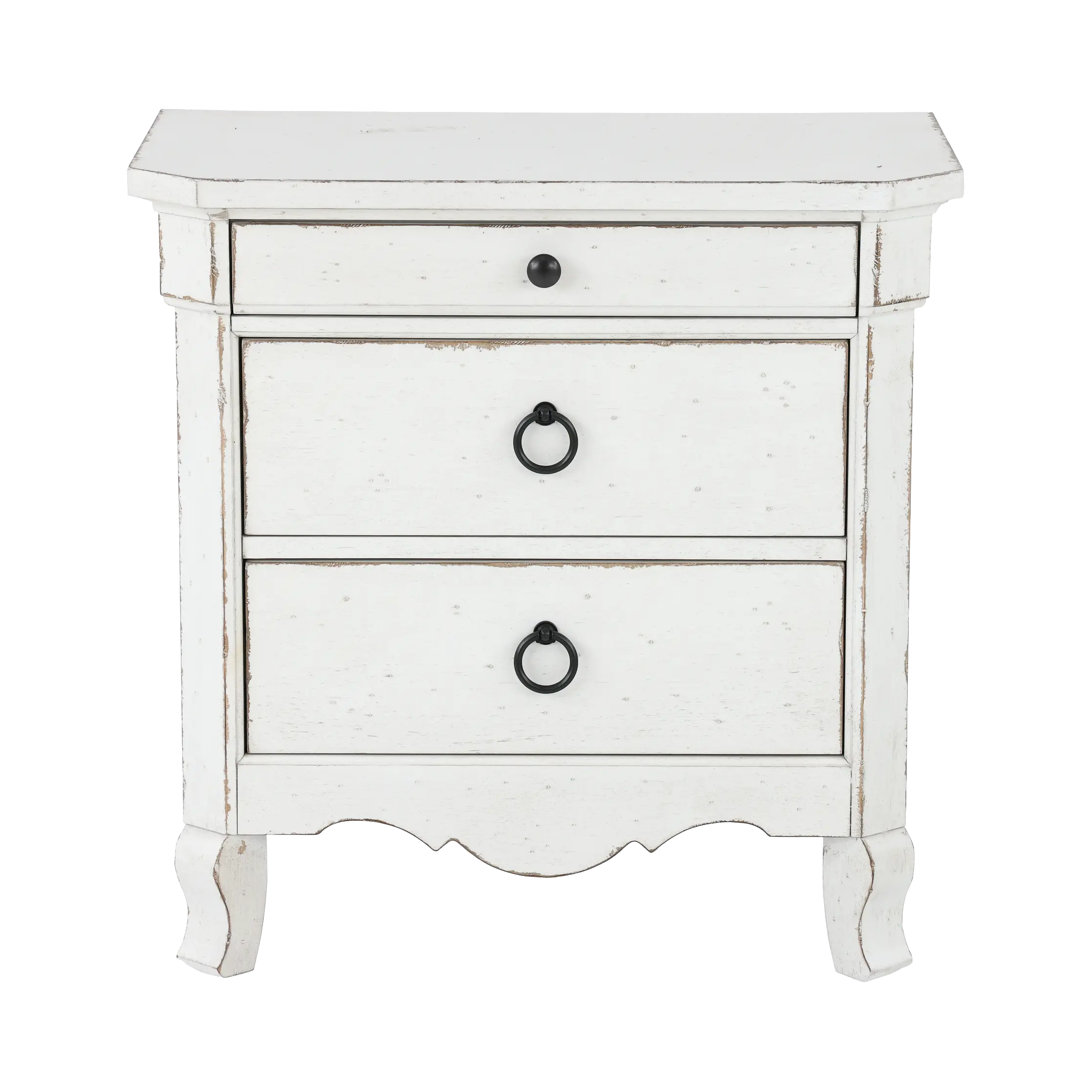 Country Living White Nightstand-1