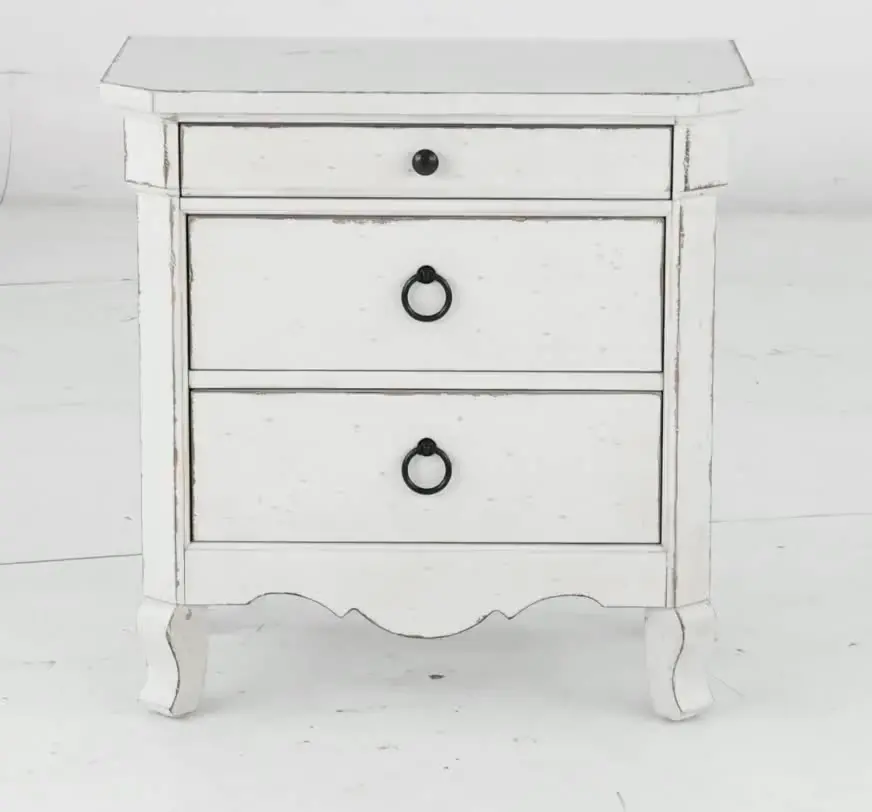 Country Living White Nightstand-11