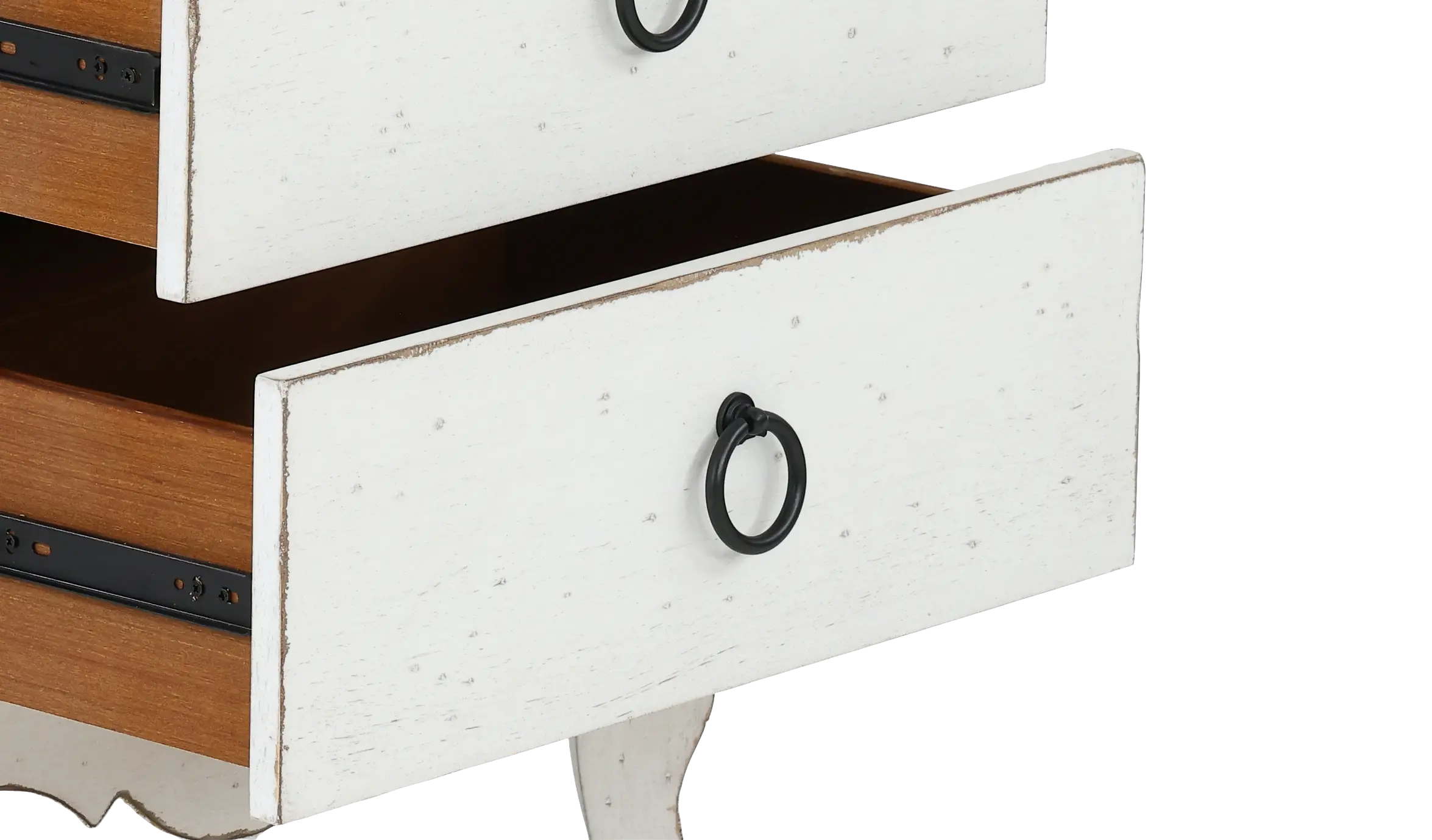 Country Living White Nightstand-7