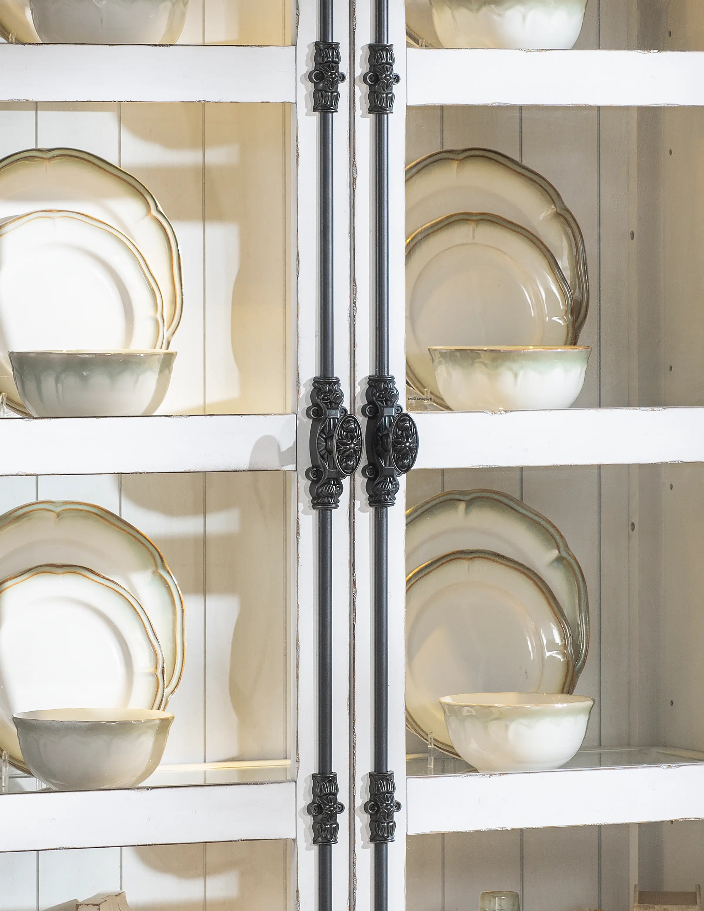 Country Living White Display Cabinet-4