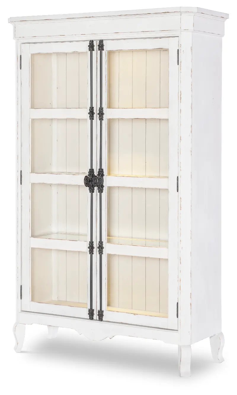 Country White Display Cabinet