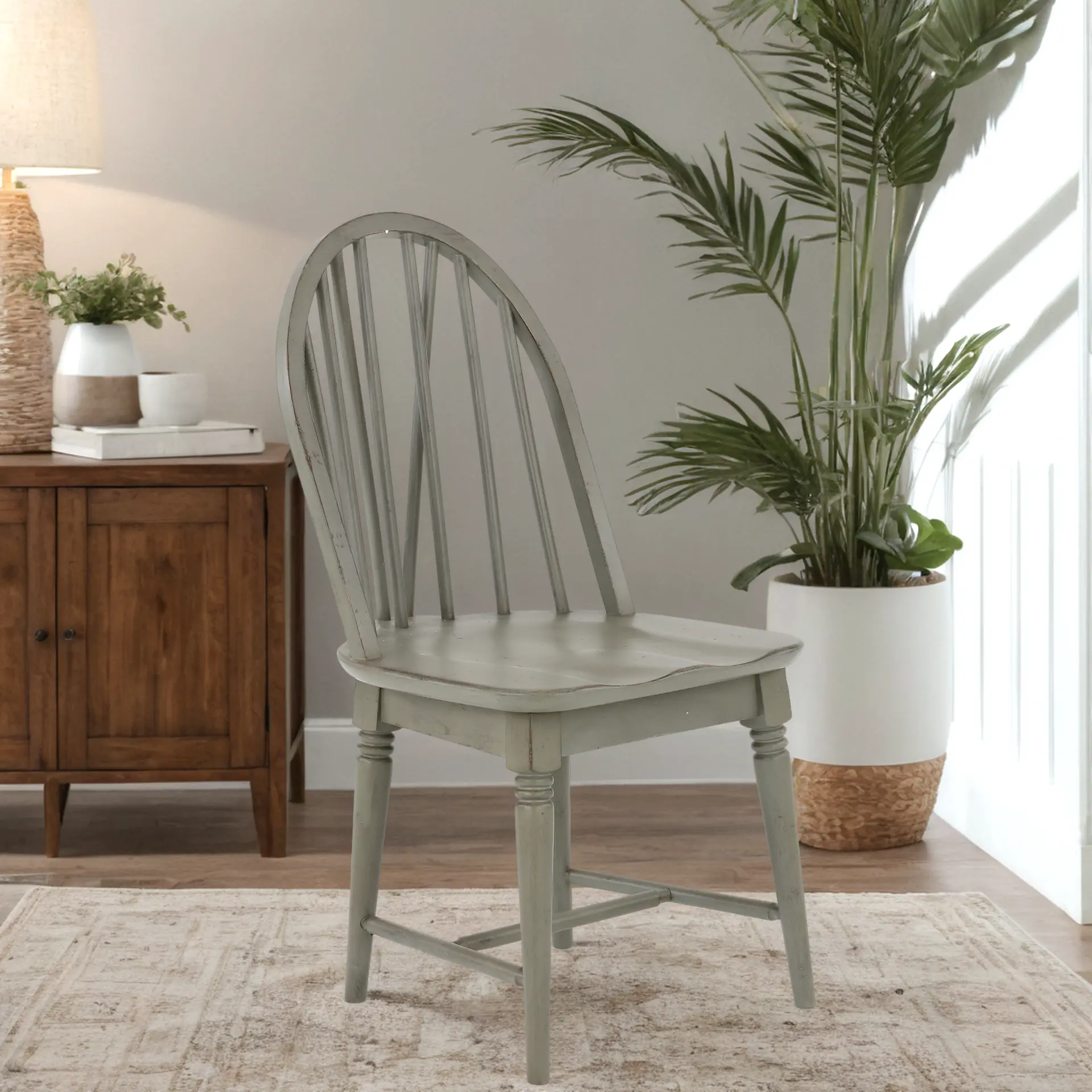 Country Living Moss Green Windsor Dining Chair-2