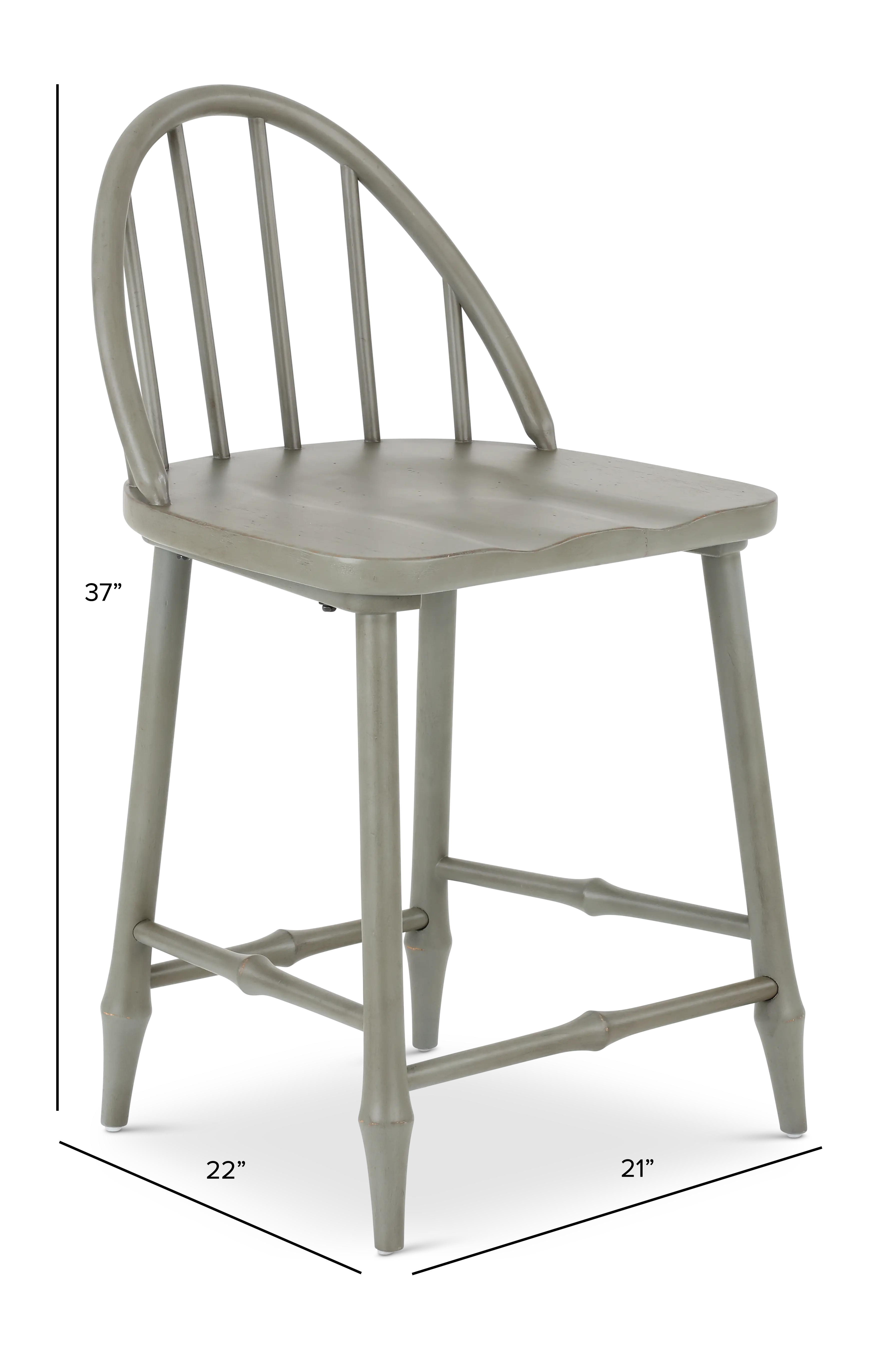 Country Living Moss Green Windsor Counter Height Stool-3