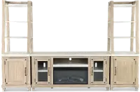 Rivan 64  Natural Fireplace Entertainment Center