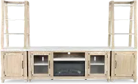 Rivan 74  Natural Fireplace Entertainment Center