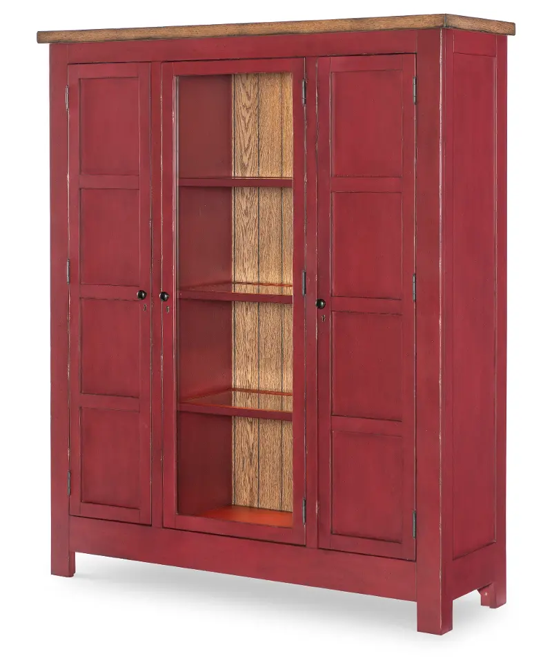 Country Living Red Pie Safe Cabinet