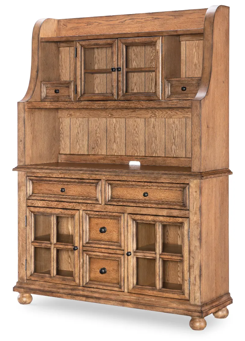 Country Living Oak Dining Server and Hutch
