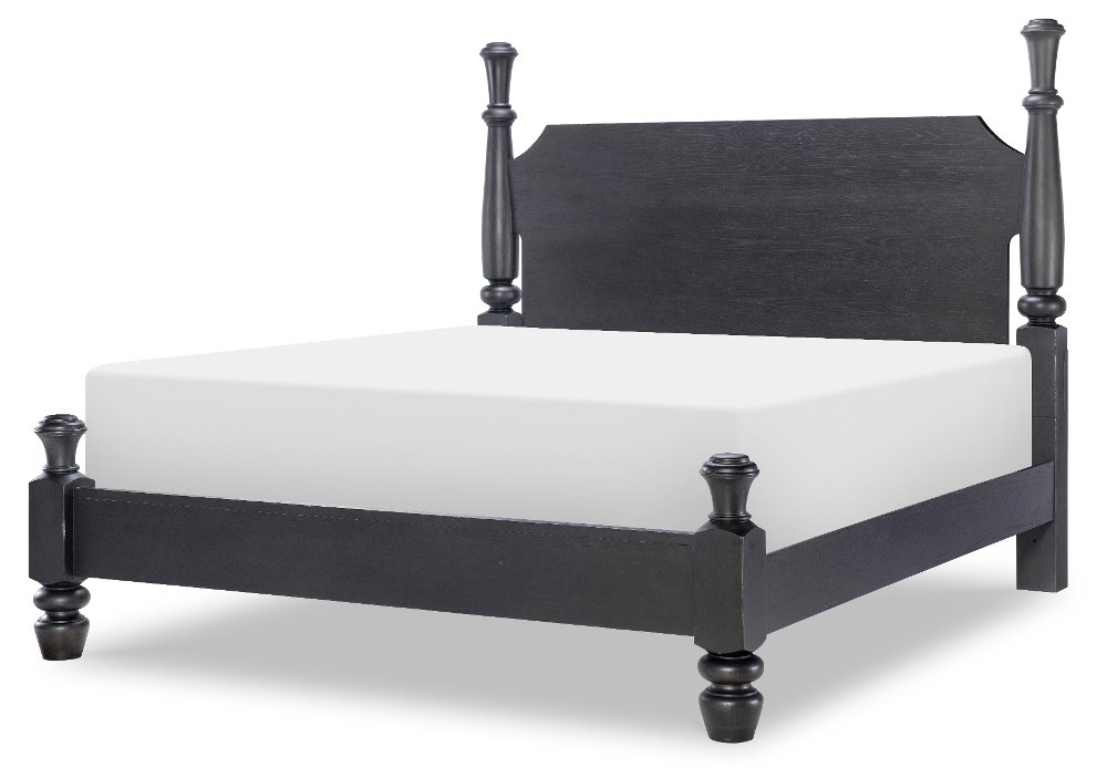 Country Living Black King Post Bed