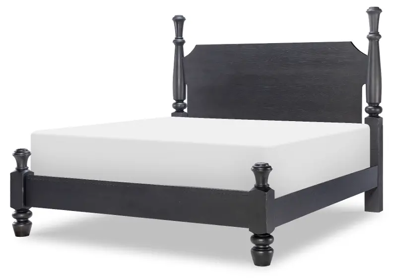 Country Living Black King Post Bed