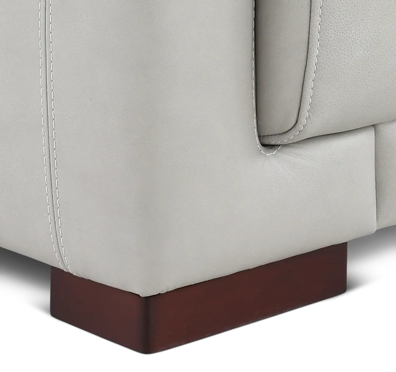 Baron Gray Leather Sofa-5
